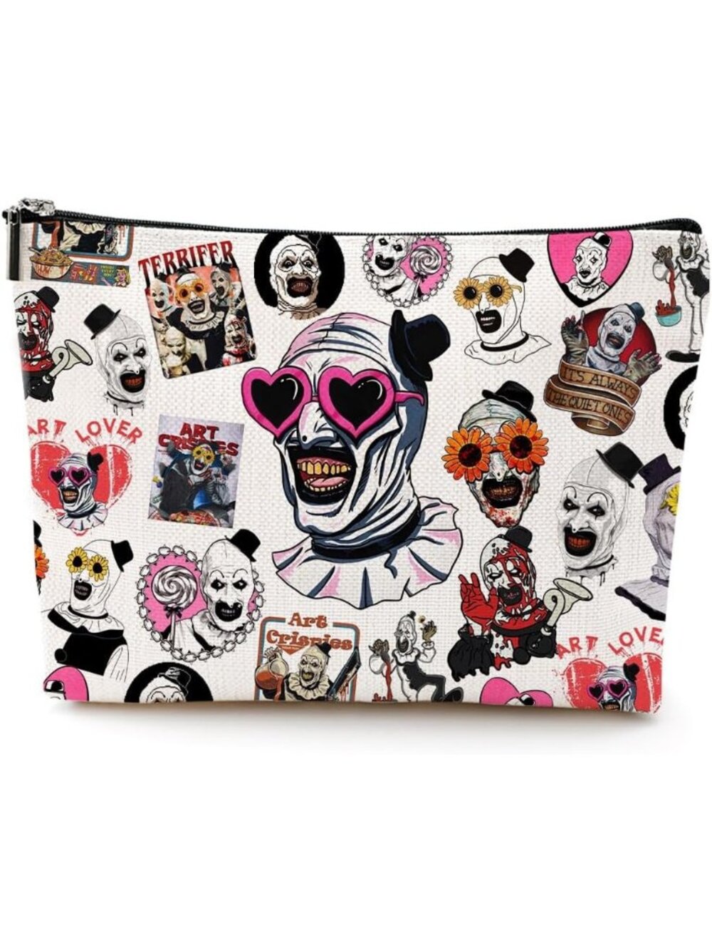 🎃Halloween Scary Clown Cosmetic Bag Small Makeup Bag Horror Movie Lover Gifts